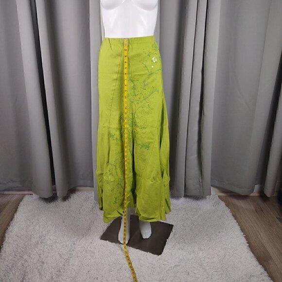 Sarah Spencer Women's Lime Green Linen Blend Blouse And Skirt Size 14W - Picture 6 of 16